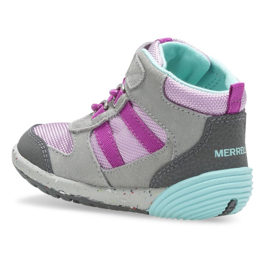 Basket Merrell Bare Steps Ridge Jr Hiker Grise/Rose Enfant | I.I.DSFM